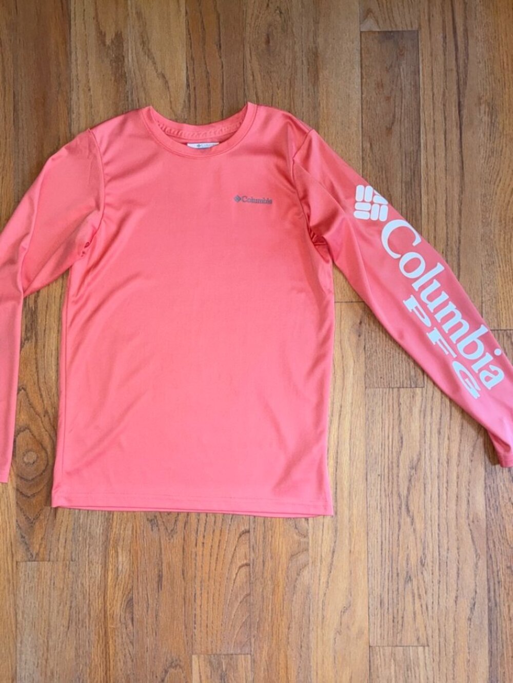 Columbia PFG Kids Coral Terminal Tackle Long Sleeve Shirt Medium 10-12